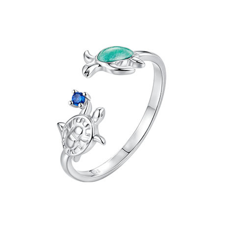 bague tortue de mer océan
