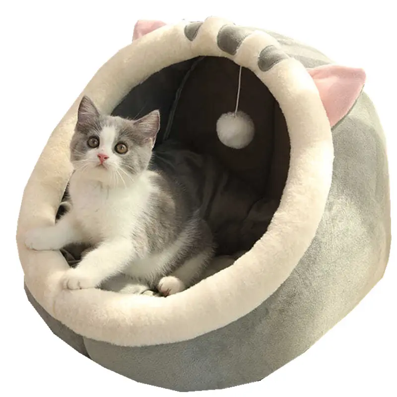 Cama de Gato dulce, cesta cálida para mascotas, cojín para gatito, tienda de casa para gato, tapete para perro pequeño muy suave, bolsa lavable, cueva para gatos