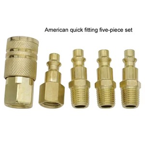5Pcs Solid Air Coupler and Plug Kit Air Compressor Fitting Set <strong>1</strong>/4 &quot;Npt Quick <strong>Connection</strong> to Air Hose Accessories - Product Image 4