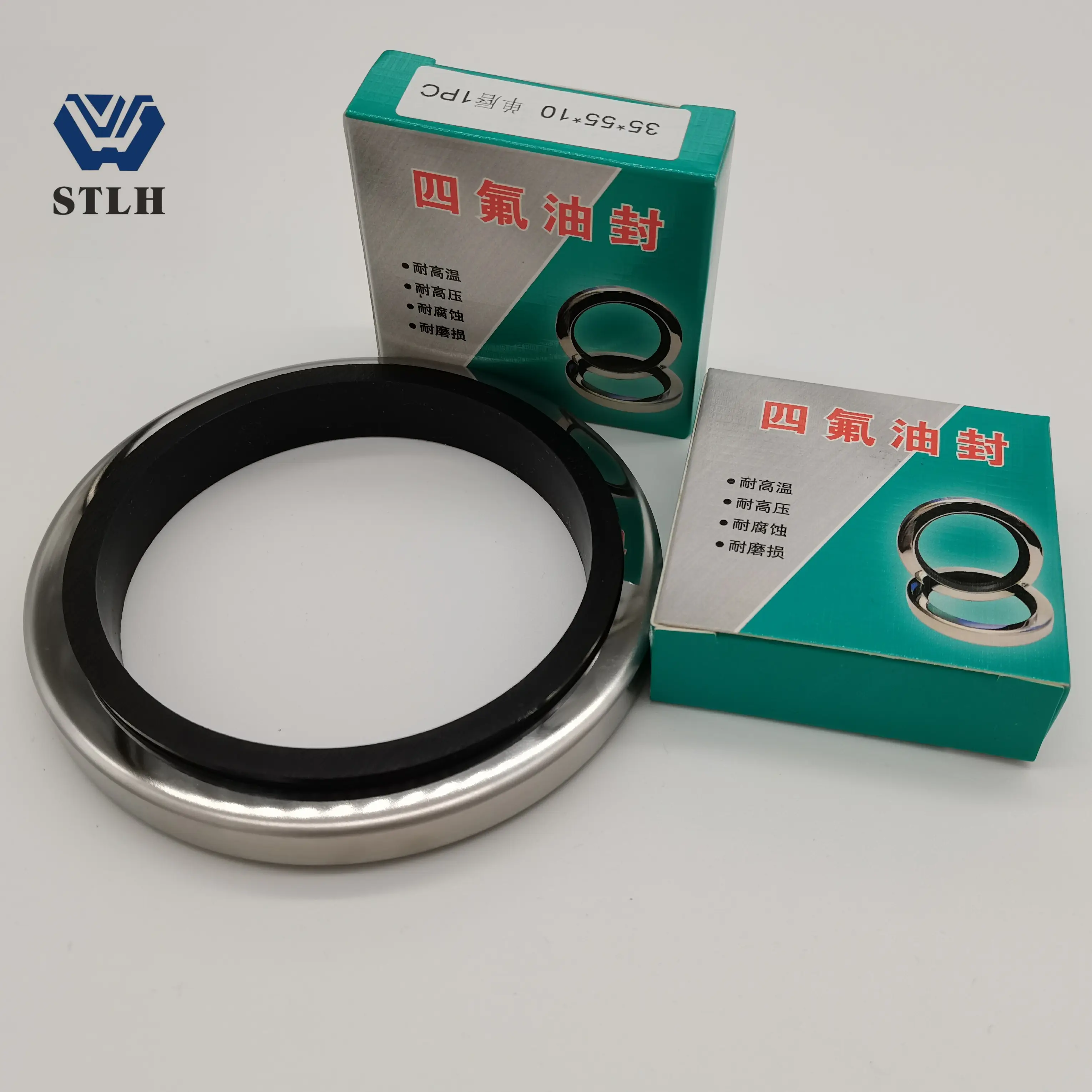 single or Dual Lip PTFE Oil Seal Rotary Shaft Seal With Stainless Steel Housing