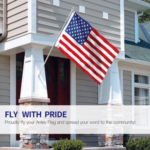 Logo baskı 3X5 Ft amerikan ulusal Polyester bayrak canlı renk ve pirinç grometler ile solmaya dayanıklı bayraklar - Product Image 5