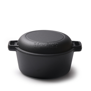หม้อเหล็กหล่อพร้อมฝาปิด2-in-1 5QT เหล็กหล่อสำหรับทอดอาหารและอบ - Product Image 6