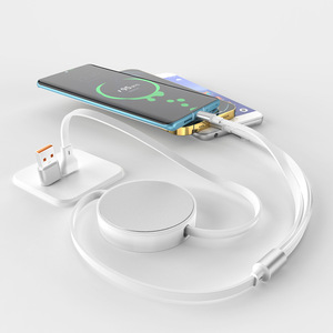 2025适用于所有手机的新型通用便携式USB/C型至微型/8针/C型3合2 66w可伸缩快速充电电缆 - Product Image 3