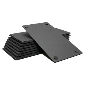 Harga pabrik batu alami papan keju hitam piring Sushi piring makanan layanan Logo kustom tatakan batu tulis - Product Image 2