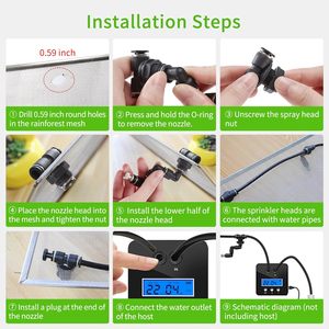 New Nhựa Bò Sát Atomizing Phun Vòi Phun 360 Độ Có Thể Điều Chỉnh Bể Aquarium 1/4 "Ống Phụ Kiện - Product Image 6