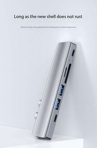 7合1 c型集线器，带高清电视c型数据迅雷3坞站多功能适配器，适用于macbook Pro - Product Image 6