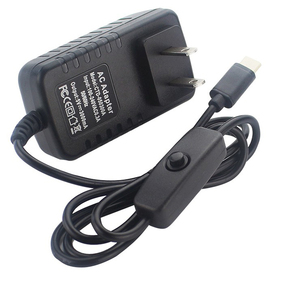 <strong>Raspberry</strong> <strong>Pi</strong> 4 USB-C <strong>Power</strong> Supply 5V 3A <strong>Power</strong> Charger with Switch Button 100-240V EU US UK AU Plug Adapter - Product Image 3