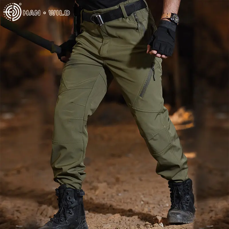 Pantalones de caza forrado con forro polar de camuflaje para hombre, protección y preservación del calor