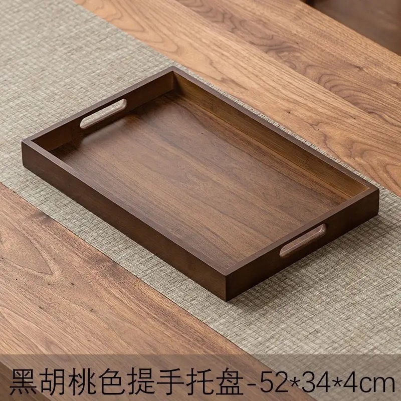 Thickened walnut-colored flat top, 52*34*4CM