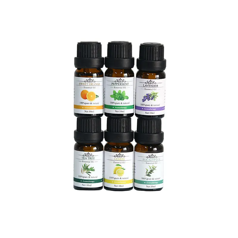 Penyebar Aroma Khusus Label Pribadi Aromaterapi Sampel Gratis Pasokan Produsen Grosir Harga Minyak Esensial Set 6