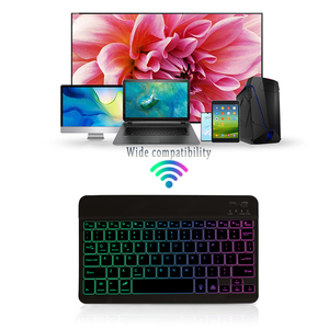 Teclado de tableta inalámbrico Magic BT retroiluminado RGB colorido portátil para computadora portátil iPad teclados multilingües personalizados - Product Image 2