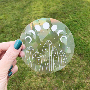 Custom Sun Catcher Stickers Cloud Home Decorative <strong>Decal</strong> Static Wall Sticker Cute Dog PVC Rainbow Clear Prism Suncatcher Sticker - Product Image 3