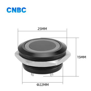 22mm Oxidation Black On-Off 1NO Momentary <strong>LED</strong> Metal <strong>Push</strong> <strong>Button</strong> <strong>Switch</strong> 12V Red <strong>With</strong> 4Pins IP65 3A Max 250V Max Voltage - Product Image 5