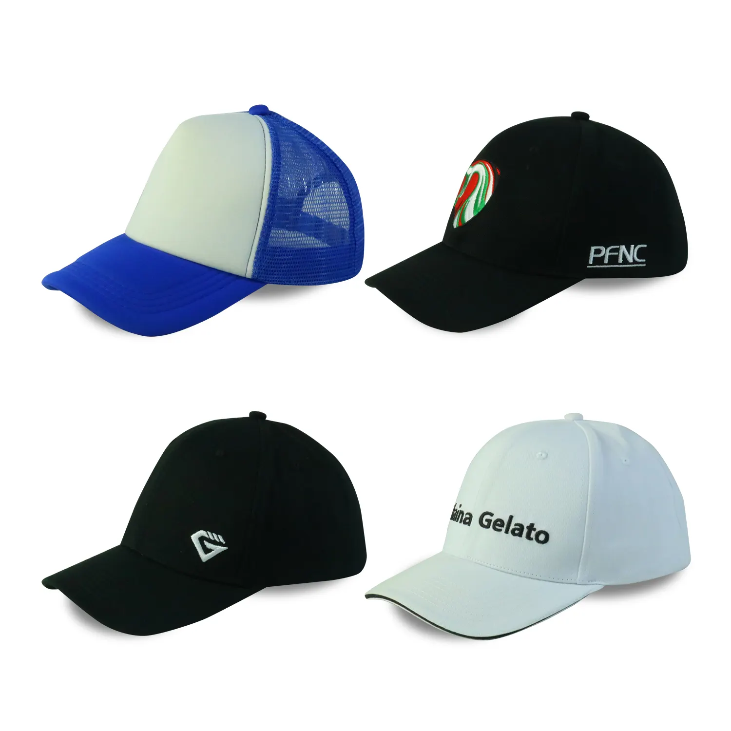Promocionais Baseball Custom Logo Sport Cap Hat Plain 6 painel Caps and Hats