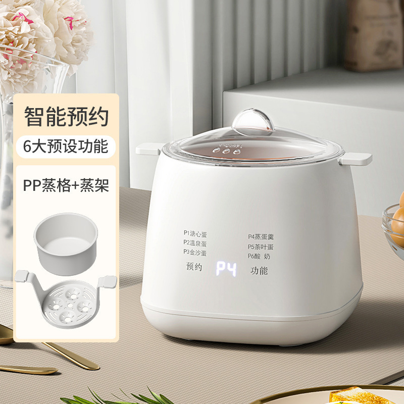 Egg steamer rack with 6 preset modes and PP bowl