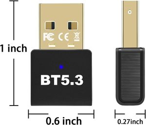 USB蓝牙5.3加密狗便携式蓝牙接收器，用于鼠标/键盘/扬声器/耳机/打印机/游戏控制器 - Product Image 2