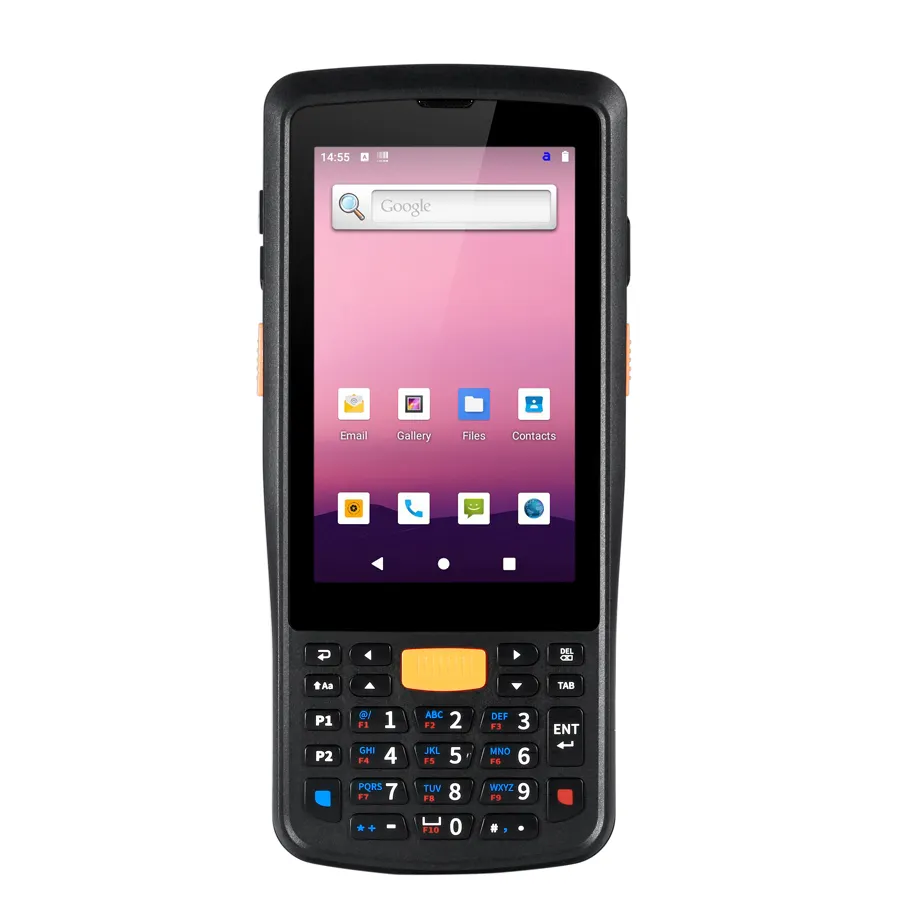 Teclado Físico Android11 GMS Handheld Pogo Pin Cradle 2D Scanner NFC 4G LTE Navegação GPS Robusto Com Segurança Móvel