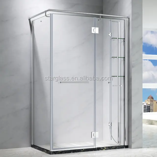 4Mm 6Mm โค้งแผงกระจกนิรภัยสำหรับผนังห้องอาบน้ำฝักบัว