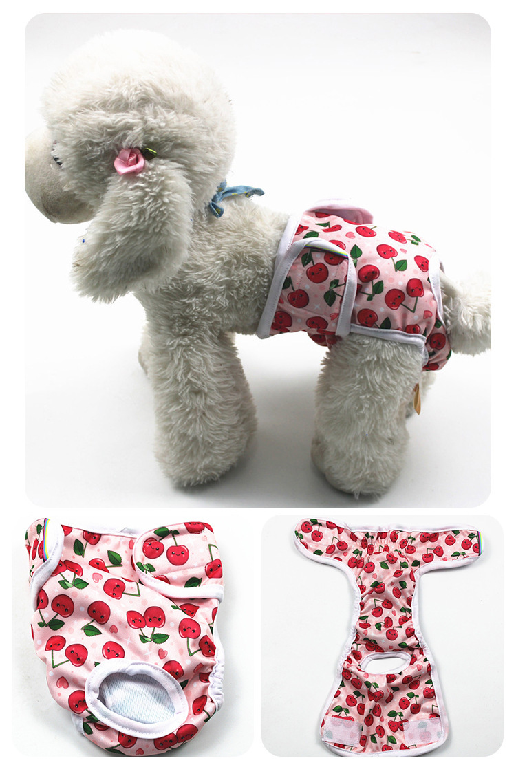 Small apple print menstrual panties for bitches