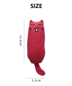Gatito relleno de hierba gatera interactiva al por mayor, juguete para masticar gato de peluche, juguete suave para mascotas, juguetes de hierba gatera para gatos de interior - Product Image 2