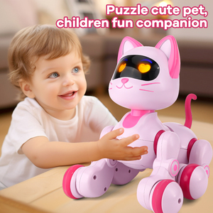 Zhorya Smart <strong>Remote</strong> <strong>Control</strong> Cat Programmable Electronic Toy Head Touch Sensing Dancing Music Lighting RC <strong>Robot</strong> Pet Toys - Product Image 2