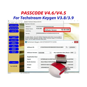 PASSCODE V4.5/V4.6 per Techstream V18.00.008 registrazione Software Keygen calcolatrice Smart Code Reset per Toyota/Scion/Lexus - Product Image 1