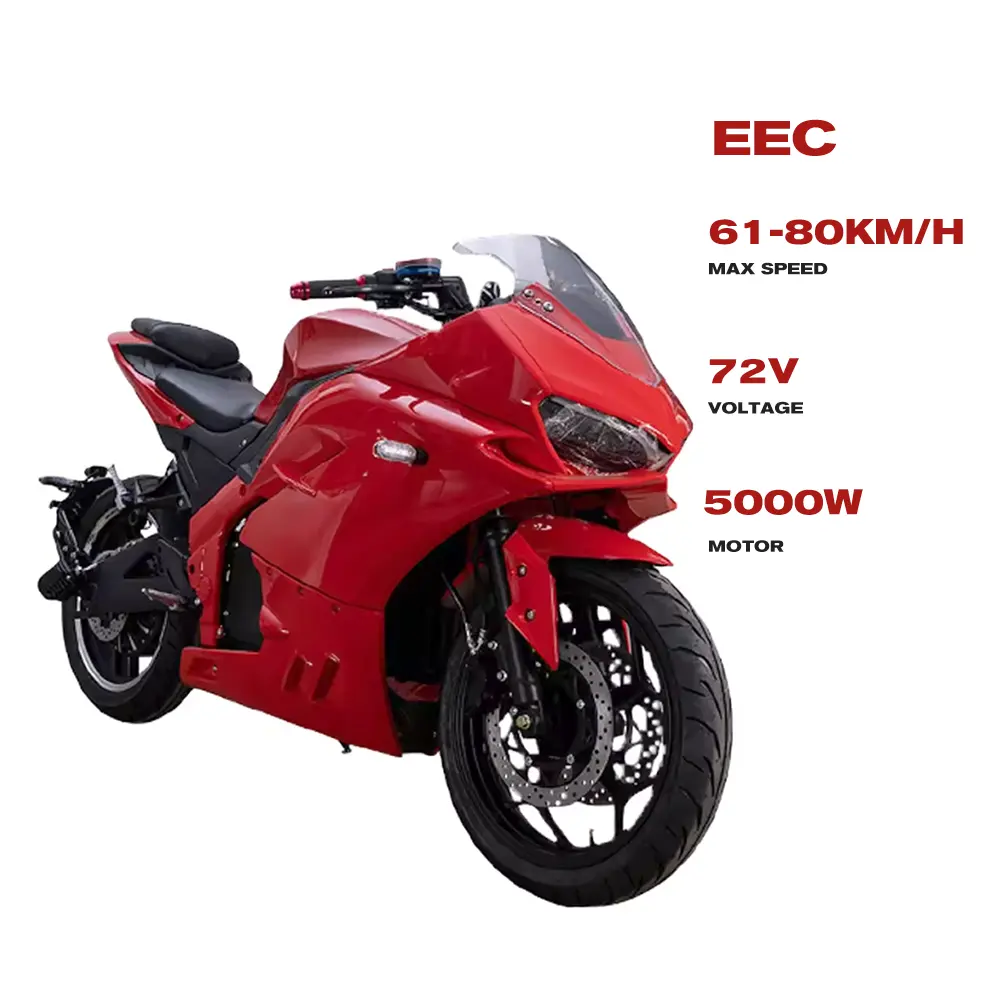 EEC High Reliability Excellent Performance 72v 5000w Electric Motorcycle For Widely Used