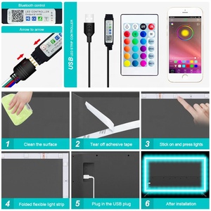 ชุดแถบไฟ RGB LED ยืดหยุ่นได้สำหรับเปลี่ยนไฟ5050 5V 16/18/30/60LED 5M 10M IR BT Smart Music รีโมทคอนโทรล - Product Image 5