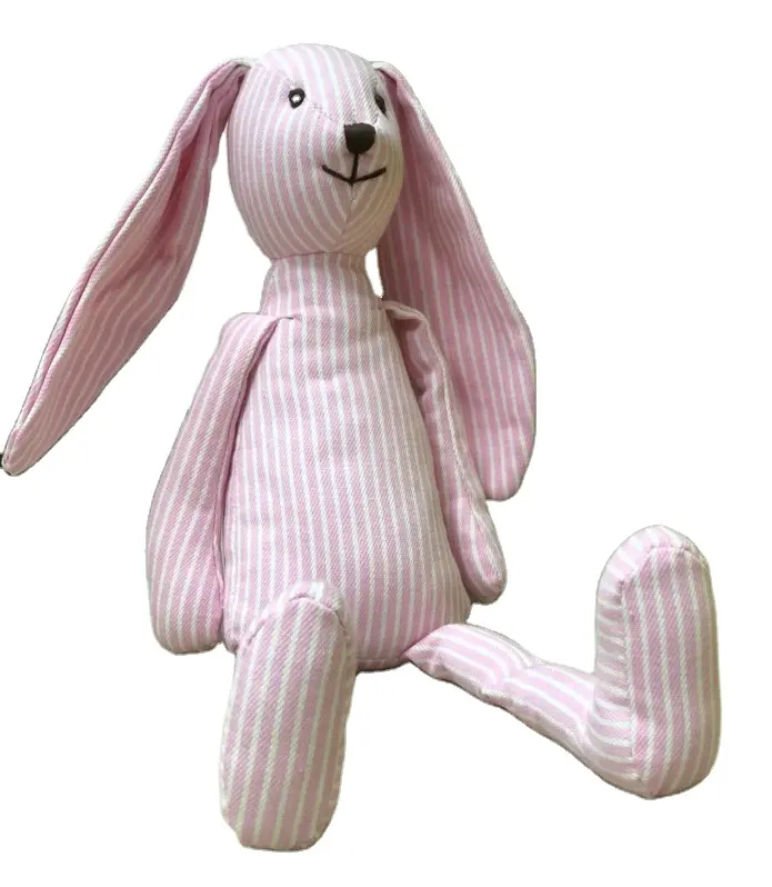 Coelho brinquedo listra fofinho coelho rosa presente de bebê boneco de coelho personalizado brinquedos de pelúcia