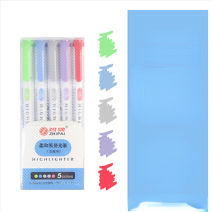 Resaltador que marca a los estudiantes con embalaje de color caramelo elegante y suave rotulador resaltador de reemplazo plano - Product Image 5