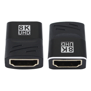 Conversor hdmi banhado a ouro 8k 2.1, de boa qualidade, fêmea e preto, de computador 8k 2.1 adaptador hdmi