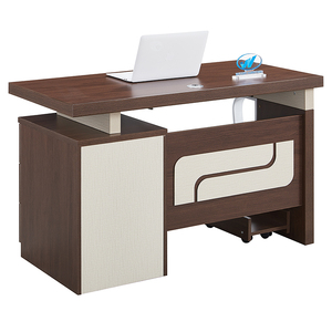 Gabinete fijo de tres cajones, mesa de 5 cm de espesor, escritorio de oficina para computadora, adecuado para uso doméstico o de oficina, escritorio de oficina corto pequeño - Product Image 1