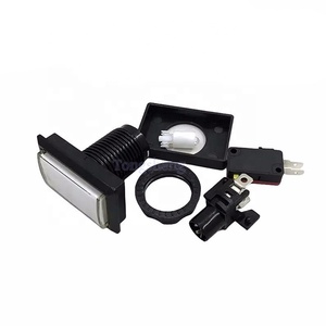 50*33mm Arcade <strong>Rectangular</strong> Straight Edge <strong>Push</strong> <strong>Buttons</strong> Momentary 12V <strong>LED</strong> Illuminated <strong>Push</strong> <strong>Button</strong> Switch - Product Image 5