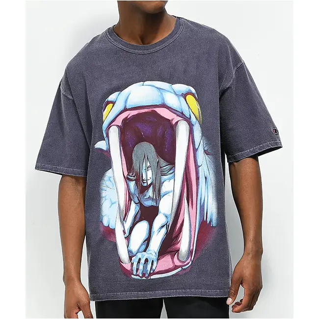 Camiseta de anime unissex personalizada, camiseta de manga anime macia para homens, camiseta com estampa gráfica de grandes dimensões