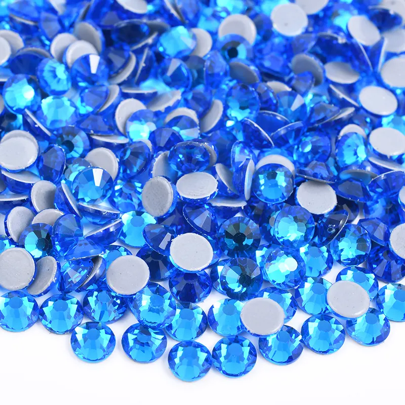 SS16 SS20 1440 Uds azul Capri de hierro caliente arreglar cristales de Strass de cristal, de vidrio de cristal de diamantes de imitación para la ropa, artesanía