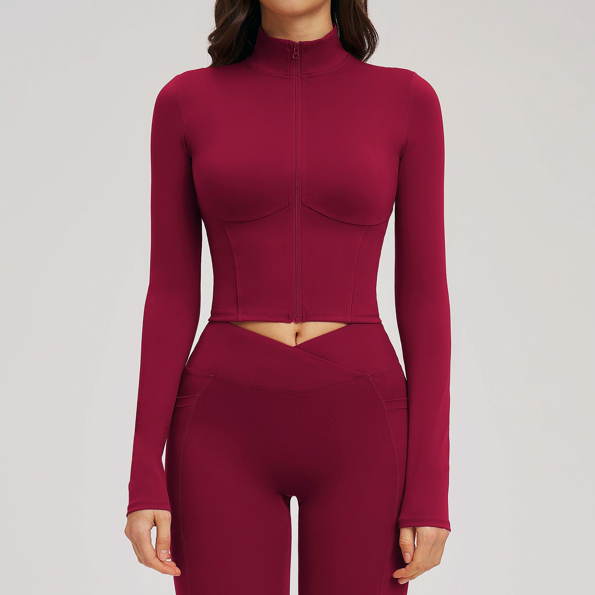 เสื้อโค้ทสีแดงเชอร์รี่