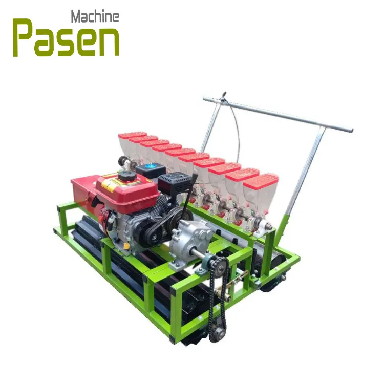 Multi row precision vegetable seed planter manual cabbage planting machine gasoline engine garden seeder