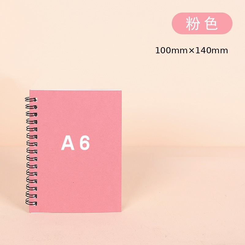 Cahier à spirale A6 couvert rose