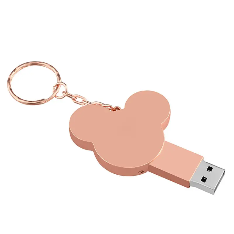 Simpatiche Mini chiavette Usb in metallo 128gb 64gb 32gb Pen Drive con portachiavi Pendrive Animal Memory Stick