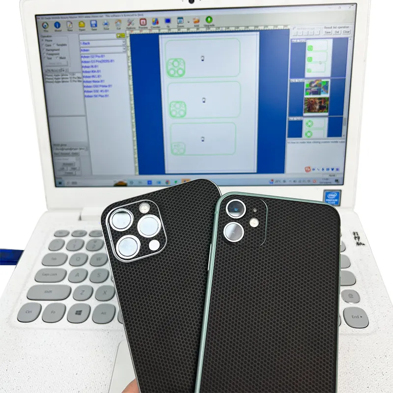 DAQIN individualisierte 3D-PVC-Vinyl Haut-Aufkleber-Schneidemaschine Mobiltelefon- und Laptop-Bildschirmschutzfolie mit Software für Mobilgeräte