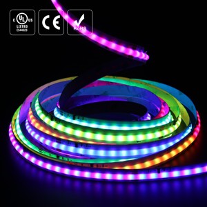 Raymates DreamColor cob แถบไฟ LED 420 24V แบบดิจิทัล rgbic สำหรับเพดานห้อง