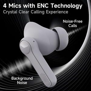 T20 Pro Wireless Noise Cancelling Earbuds Compatible with <strong>Apple</strong> &amp; Android IPX5 Rating ENC Headphones ANC Earphones Dual Pairing - Product Image 4