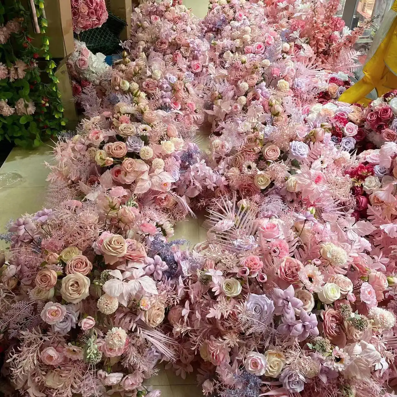 Nova tendência 2023 bonita e colorida flor de seda bolas para casamento preparação casamento decoração com preço favorável