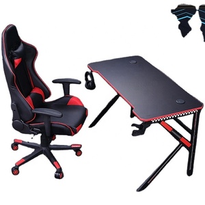 Mesa y silla de Gamer RGB para ordenador de carreras, grande, personalizada, para oficina, escritorio de juegos con LED - Product Image 1