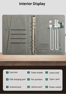 Custom A5 Logo Smart <strong>Notebook</strong> Included Power Bank Wireless Charging 16G U <strong>Disk</strong> Pen Gift Box - Product Image 2