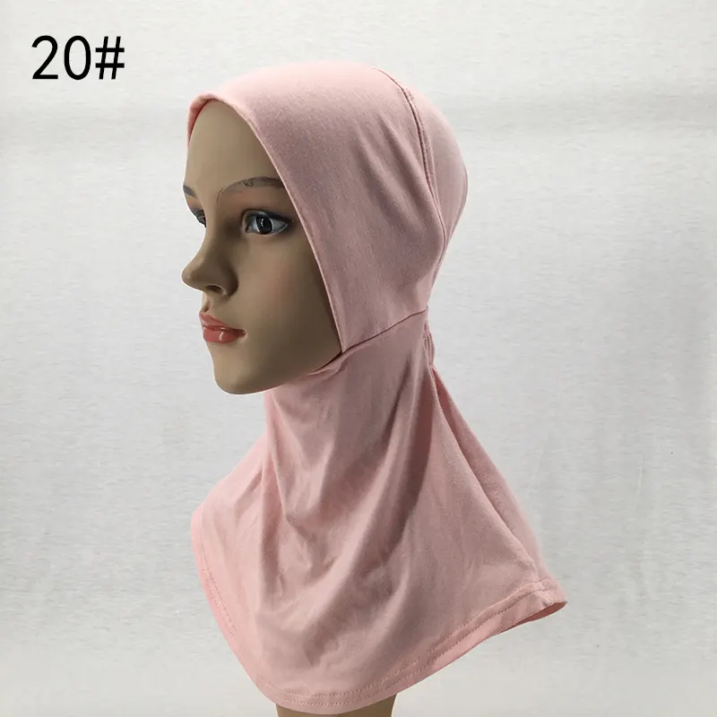 최고의 판매 이슬람 스트레치 넥타이 다시 underscarves 전체 목 내부 대나무 코튼 저지 닌자 hijab 모자
