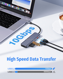 Mini Portable <strong>USB</strong> <strong>3</strong>.<strong>2</strong> Gen <strong>2</strong> 10Gbps <strong>USB</strong> Type C Hub Support Super <strong>Speed</strong> Data Transfer and 100W PD Charging <strong>USB</strong> Splitter for PC - Product Image 5