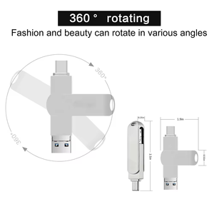 3-in-1 OTG Multi-funzione USB Flash Drive retrattile in legno U Disk 64/128/256/512GB memoria Android compatibile disco di crittografia - Product Image 3