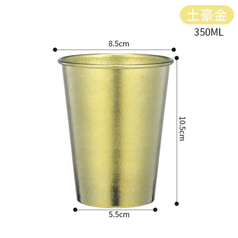 Gold-plated (pure titanium) beer mug