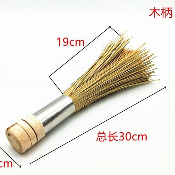 Brosse à manche en bois-acier de couleur claire